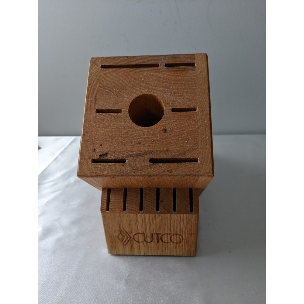 Cutco Oak Wood Knife Block 7 Slot Galley Set Made in USA replacement block